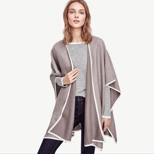 Ann Taylor Women's Tipped Poncho Cape One Size